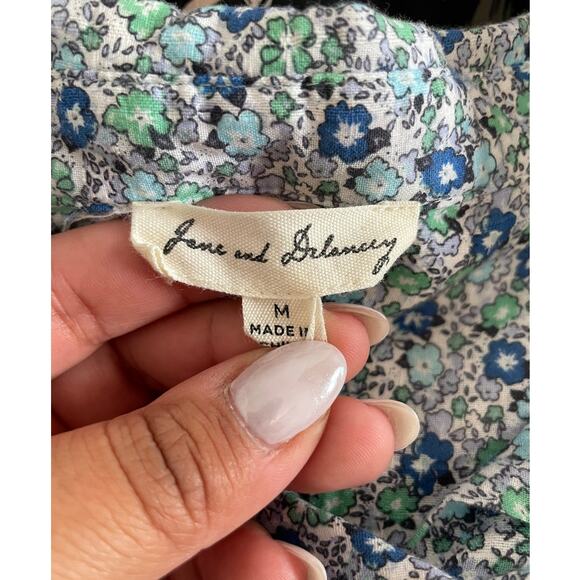 Jane & DeLancey Blue Floral Blouse - Picture 4 of 5